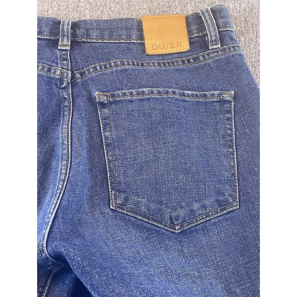 DU/ER Jeans Mens 29x27 Blue Classic Taper Performance Denim Gusset Workwear‎